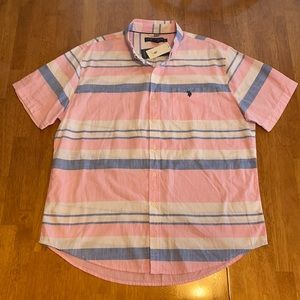 U.S. Polo Assn. Men’s XL Striped Short-Sleeved Button-Up Shirt